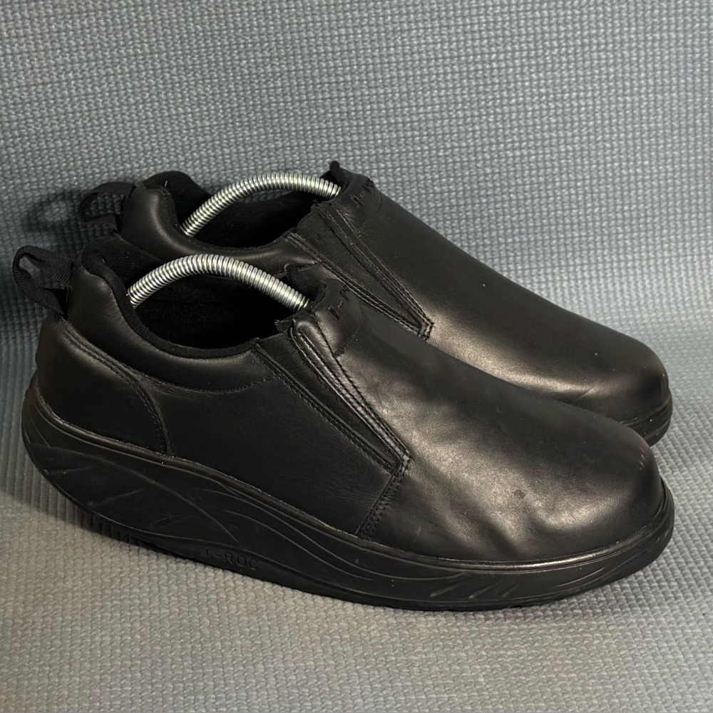 I-Roc‎ M102B10 Men’s Slip On Black Leather Shoes Size 10